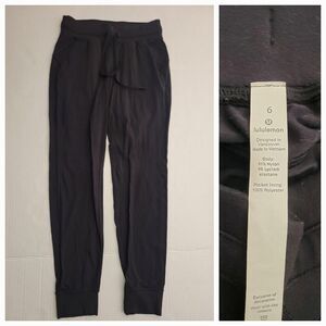 Lululemon Jogger Pants Womens SZ 6 High Rise Ready To Rulu Black W5BX0S